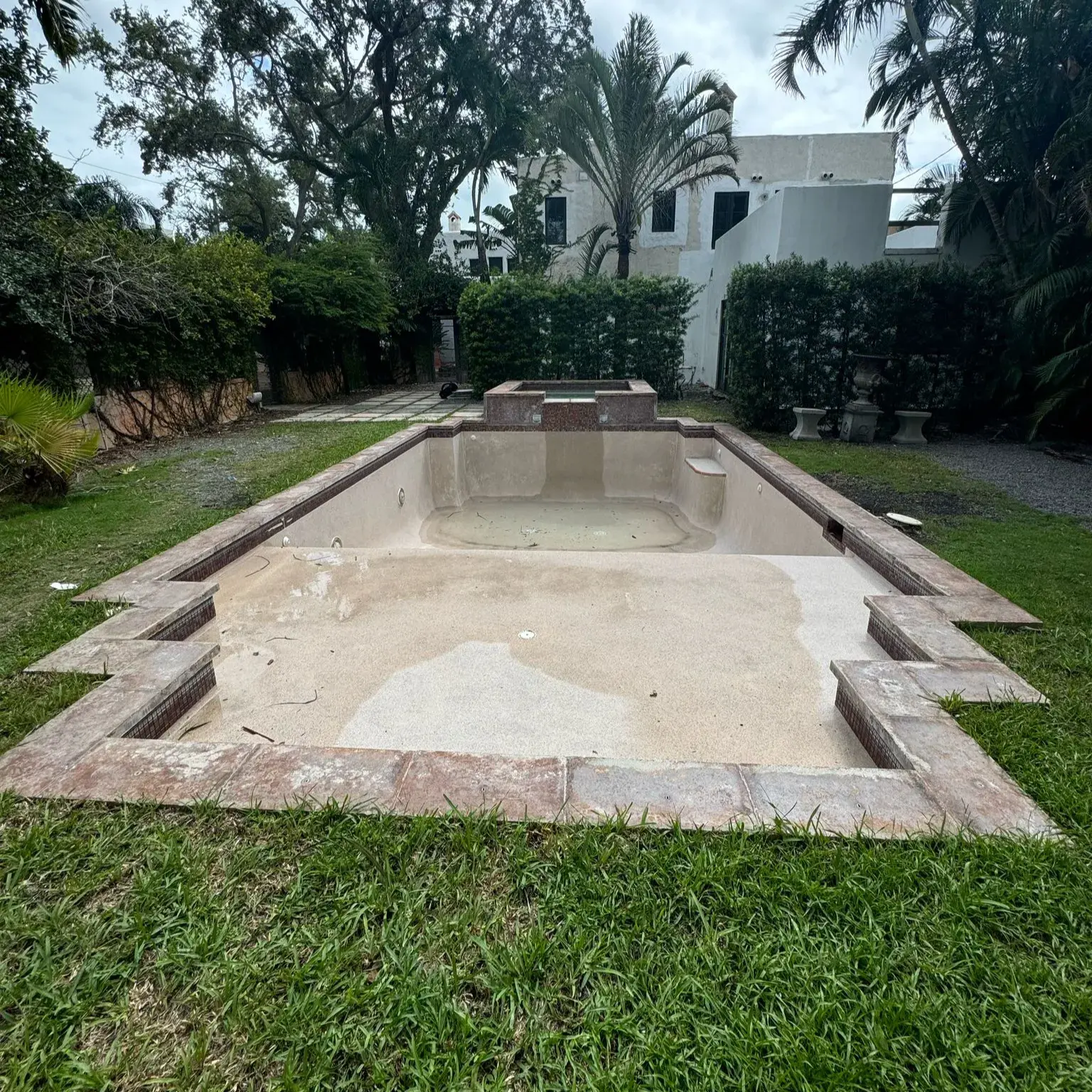 Pool Transformation with TERRAZZO GraniTech Plaster before – 2 Pool Transformation with TERRAZZO GraniTech Plaster before - 2
